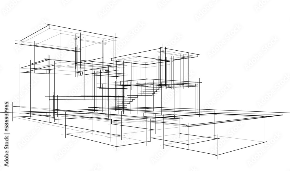 sketch of house sketch of house
