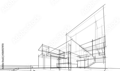 sketch of house