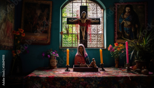 Christianity in Latin America: A Historical and Cultural Overview of its Spread and Significance in the Region, mexico, generative ai © Saurav