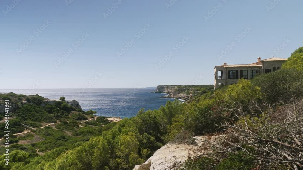 Scenic Panorama of a Beautiful Finca with Ocean View Scenic Panorama of a Beautiful Finca with Ocean View