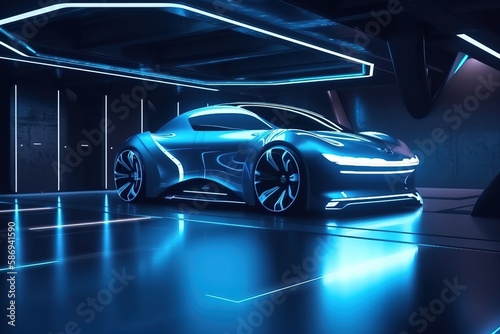 Futuristic car concept design by generative ai © Arisctur