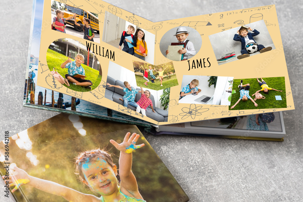 Naklejka premium graduation album, photo book, image stories