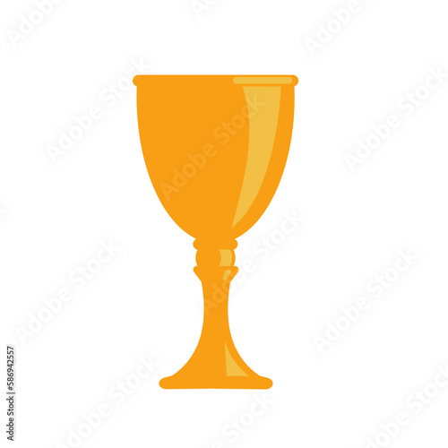 Golden goblet, golden goblet, grail - vector illustration