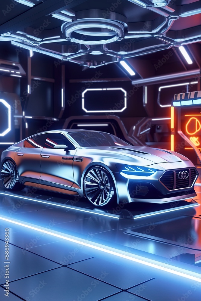 Futuristic car concept design by generative ai Futuristic car concept design by generative ai