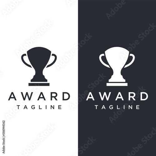 Creative and unique trophy Logo design. Trophy logo for sports tournament championship.