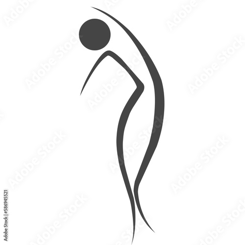 Abstract female figures in movement