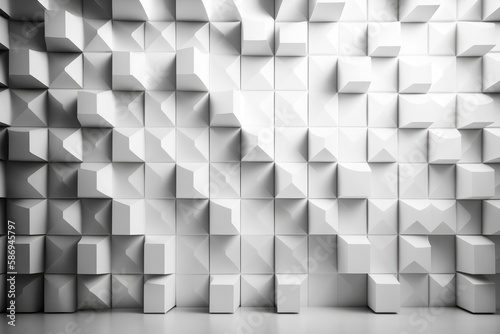Abstract background of white cubes. 3d rendering  3d illustration.