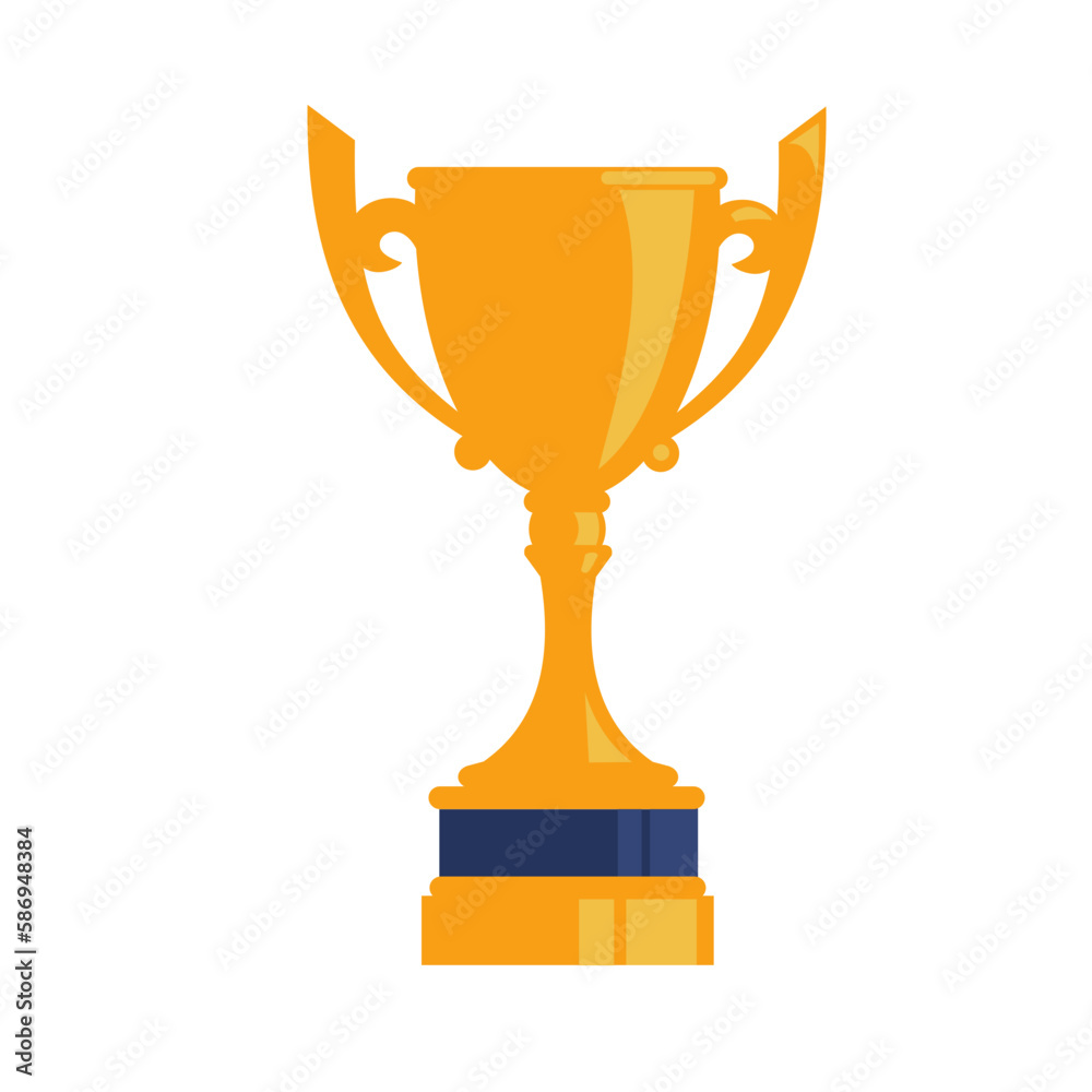 Gold cup, award, win, trophy- vector illustration