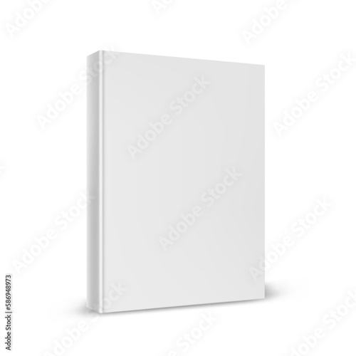 Vector template of vertical book cover. Hardcover or softcover for publishers or promotional literature. Mockup or closeup for paper design. Reading and education, knowledge materials, school theme.