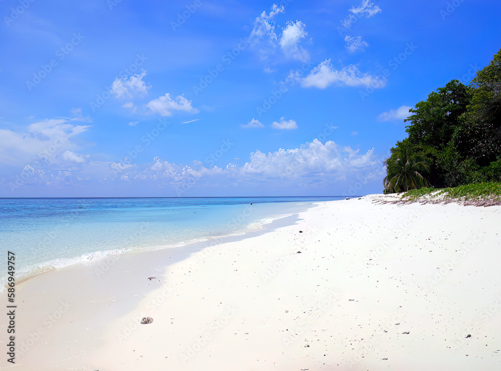 Beach of Malaysia in Sipadan island.