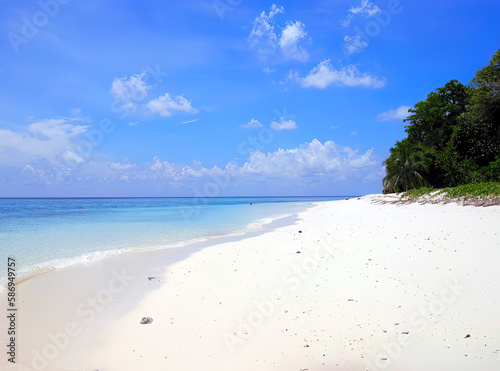 Beach of Malaysia in Sipadan island.