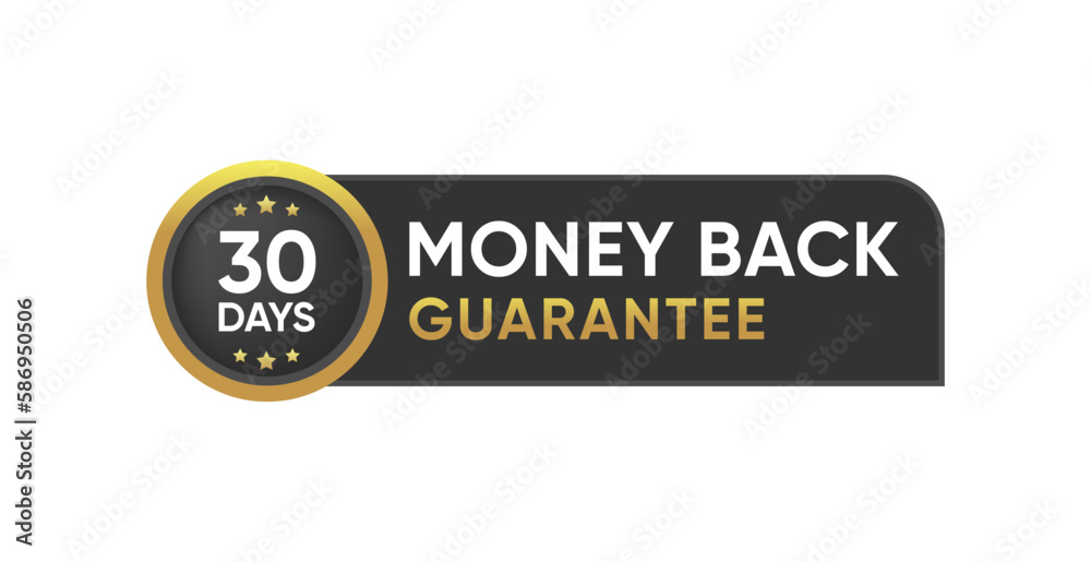 Ταπετσαρία 30 days money back guarantee Label Banner icon design