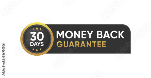 30 days money back guarantee Label Banner icon design