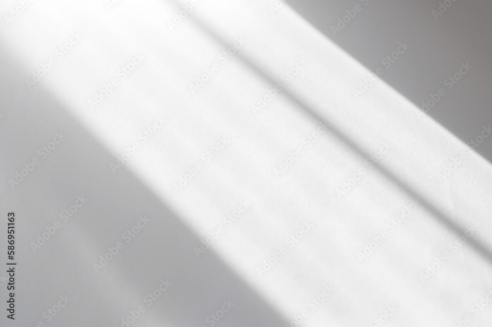 Abstract lines, shadows, light from window on white paper as overlay, texture or background, PNG - obrazy, fototapety, plakaty 
