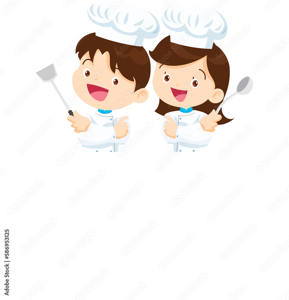 kids menu young chef children with blank menu board kids menu young chef children with blank menu board