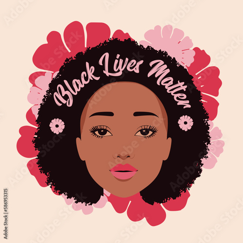 Beauty Girl face Black Lives Matters