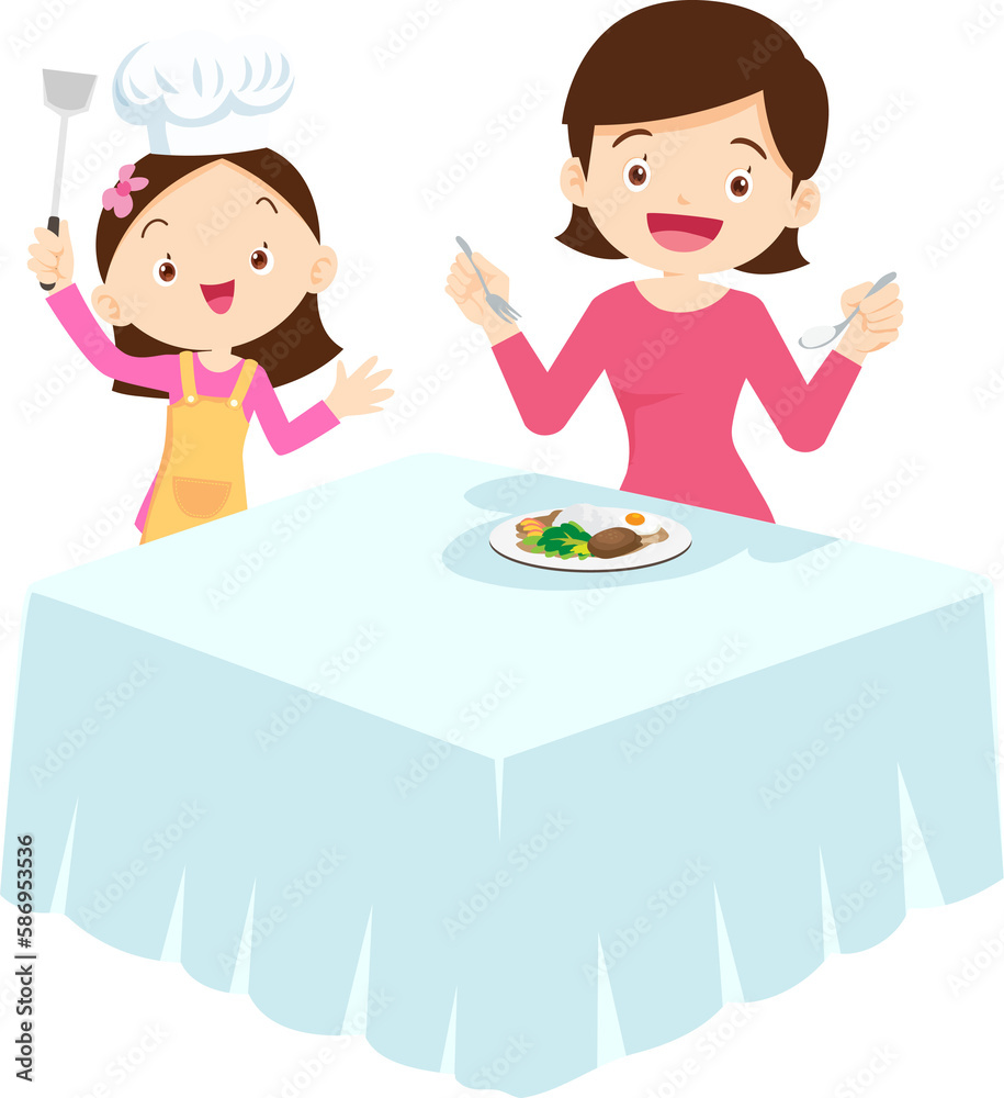 cute little chef kids serving food to table cute little chef kids serving food to table