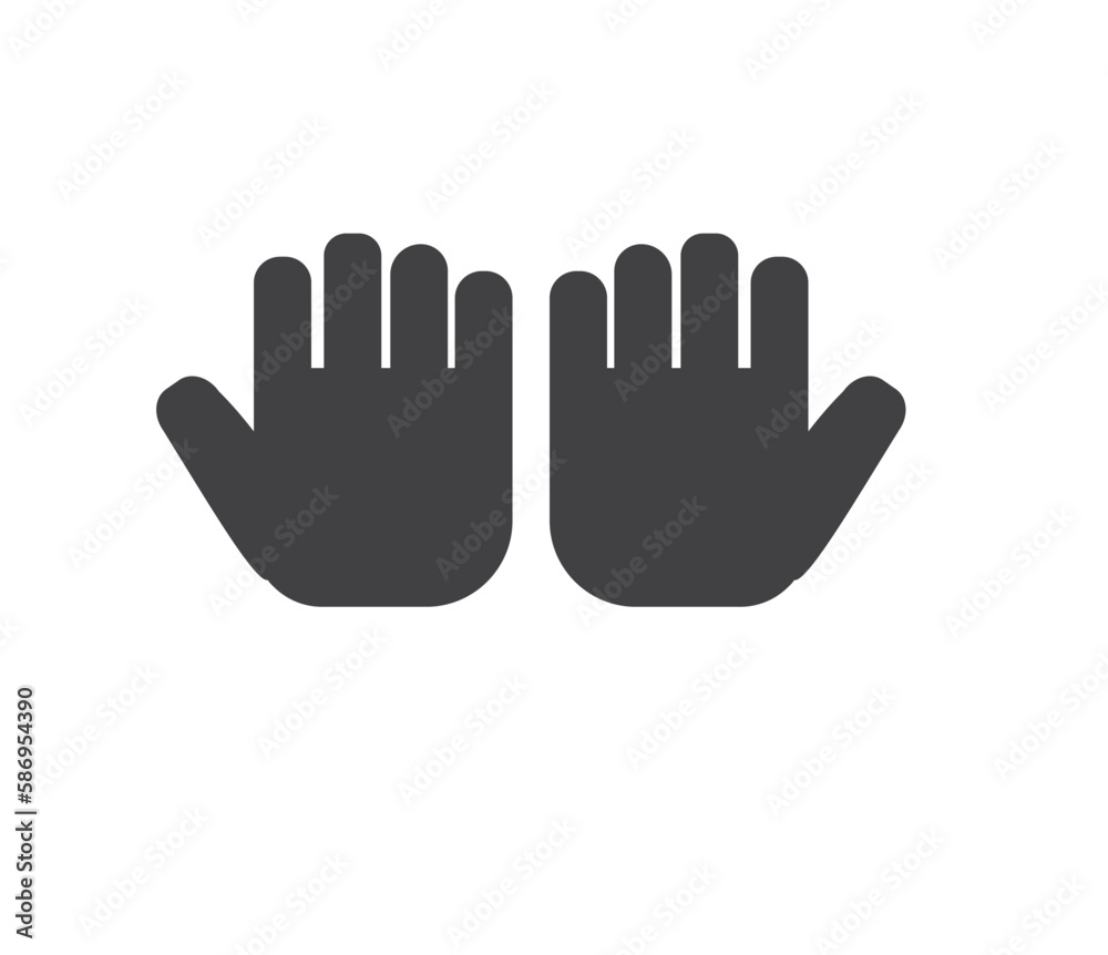 Obraz premium hand with gloves vector illustrator