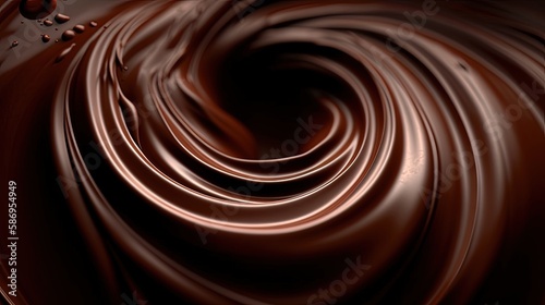 Mesmerizing Chocolate Swirl Pattern. Generative AI.