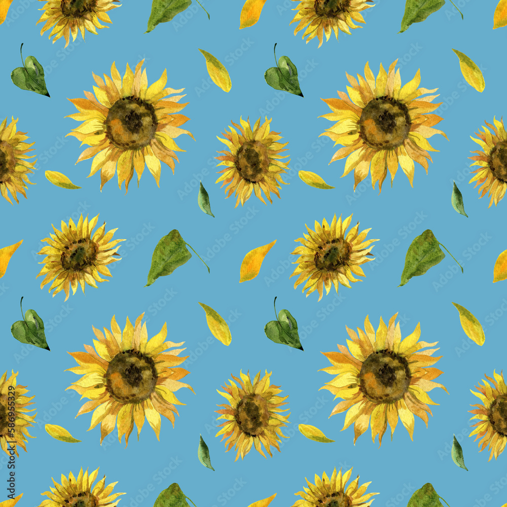 sunflower field in the summer pattern sunflower field in the summer pattern