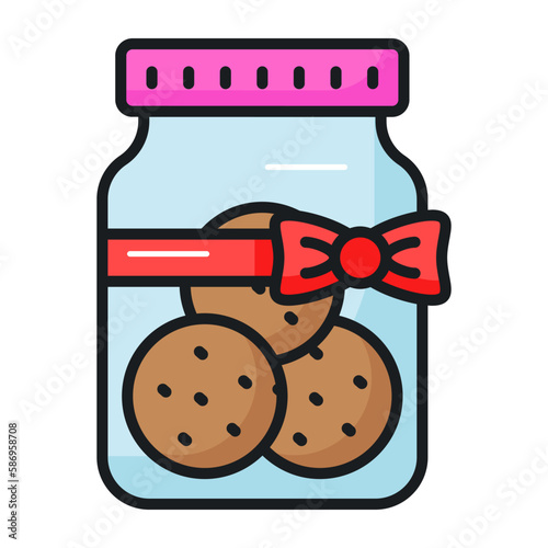 Carefully crafted icon of cookies jar in modern style, easy to use icon