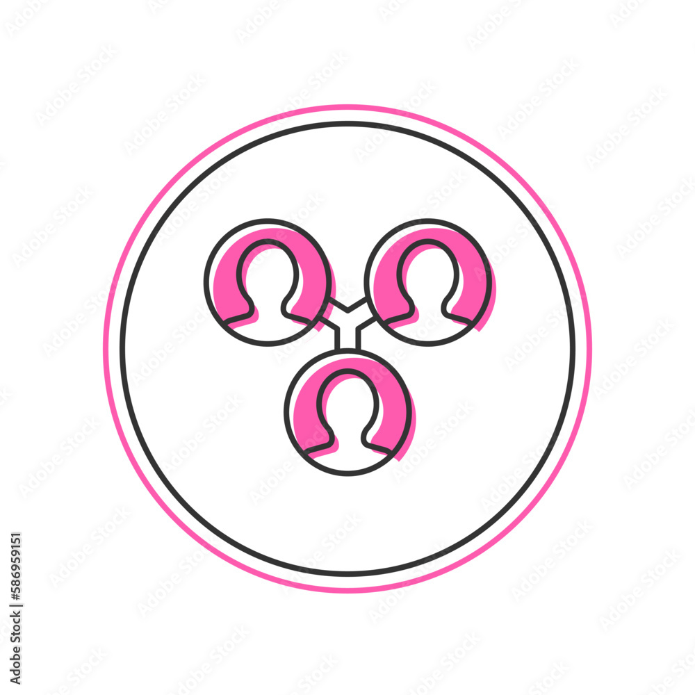 Filled outline Project team base icon isolated on white background. Business analysis and planning, consulting, team work, project management. Vector Filled outline Project team base icon isolated on white background. Business analysis and planning, consulting, team work, project management. Vector