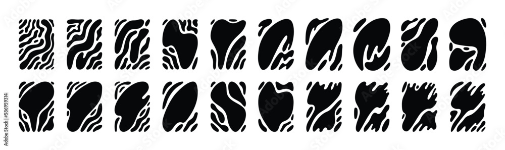 Big set of organic shapes. Vector blobs isolated on white. Can be used as photo masks. Big set of organic shapes. Vector blobs isolated on white. Can be used as photo masks.