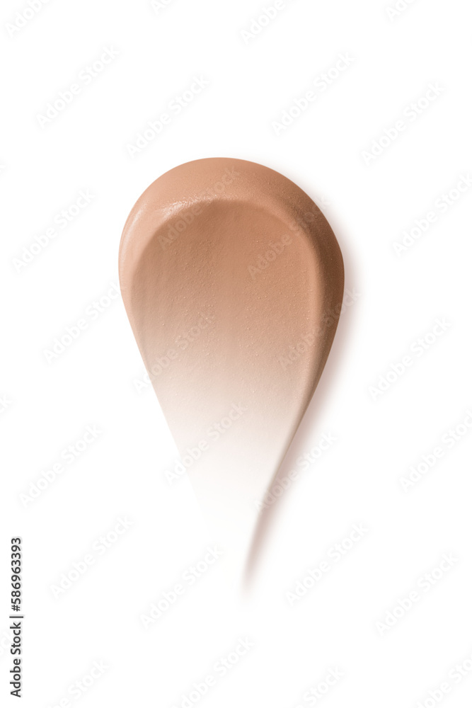 Fototapeta premium Foundation smear texture isolated. PNG