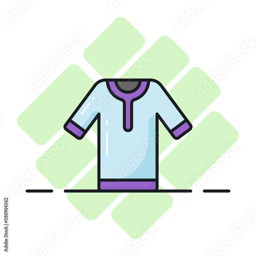 Creatively designed vector of tunic in modern style, trendy icon of cultural clothes