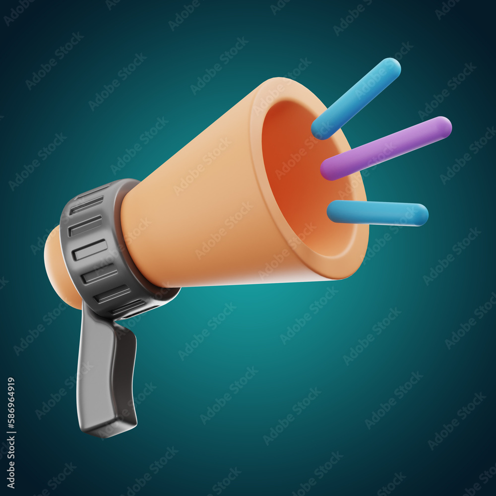 Fototapeta premium Premium digital marketing announcement icon 3d rendering on isolated background