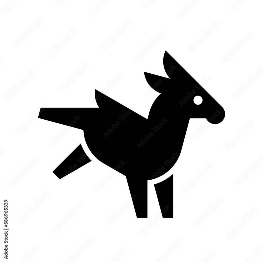 Obraz premium Donkey Logo. Icon design. Template elements