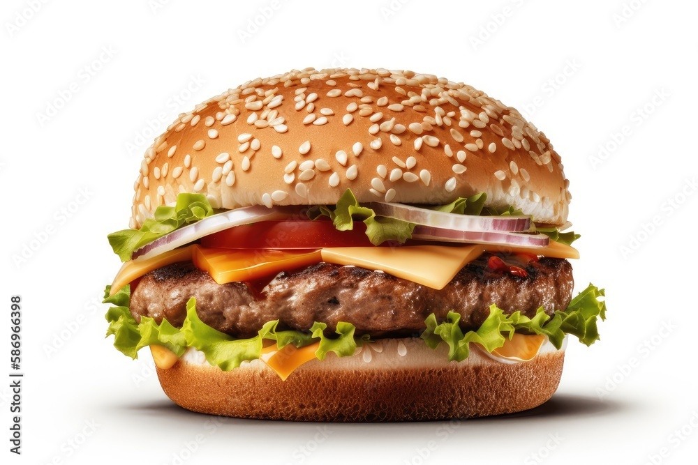 hamburger on a white background hamburger on a white background