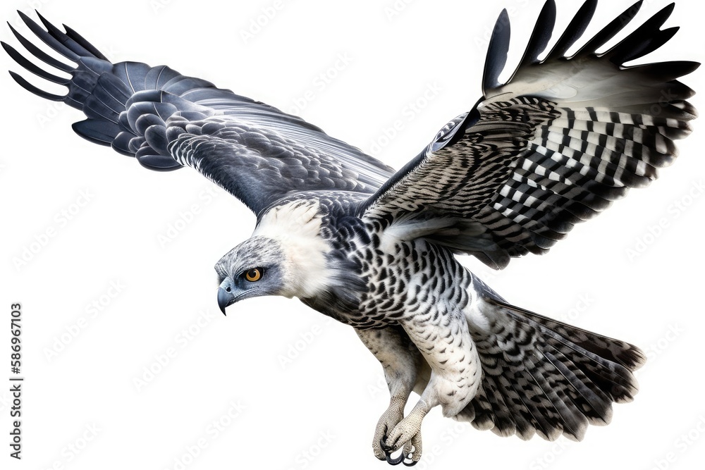 Harpy Eagle Flying Illustration Stock