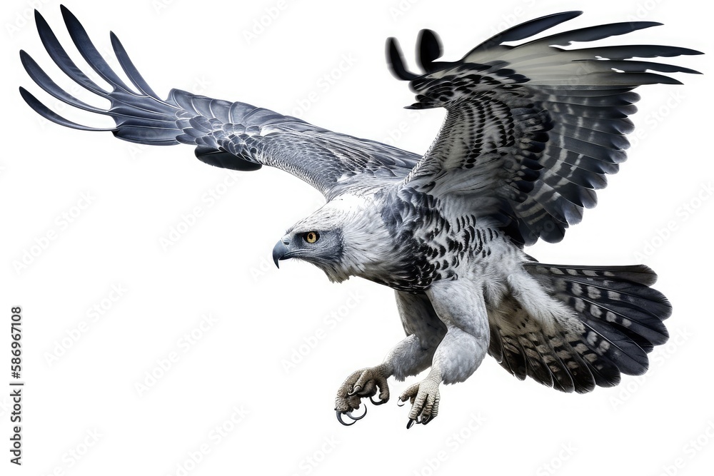 Harpy Eagle Flying ilustração do Stock