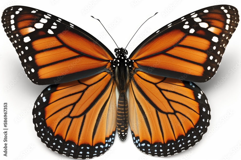 Fototapeta premium Monarch Butterfly, butterfly on a white background