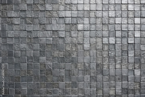 Grey Mosaic: A stylish grey mosaic texture wallpaper that adds a modern and contemporary touch to any space. 