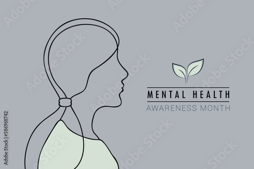 mental health awareness month concept human silhouette psycho therapy