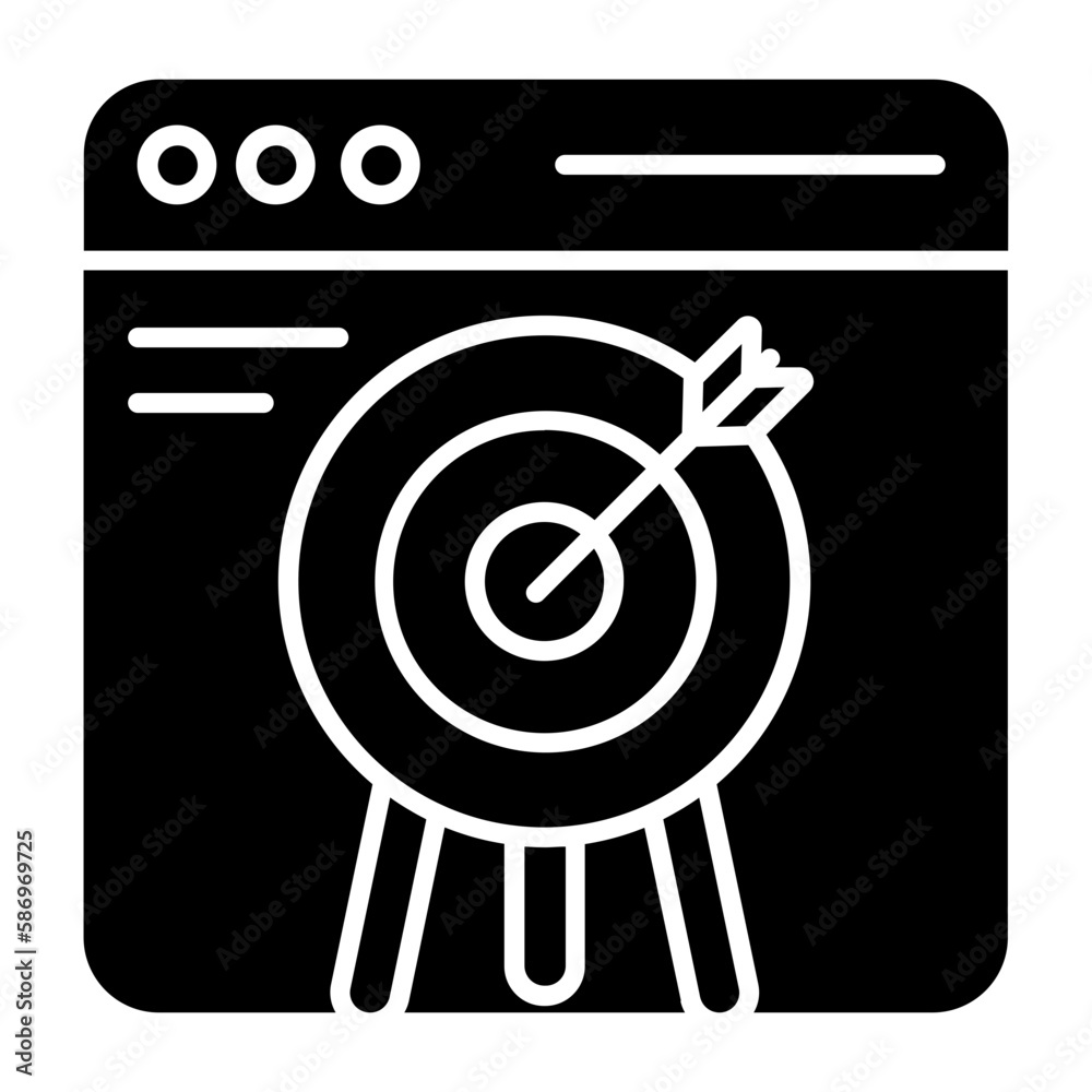 Online Targeting Glyph Icon Online Targeting Glyph Icon