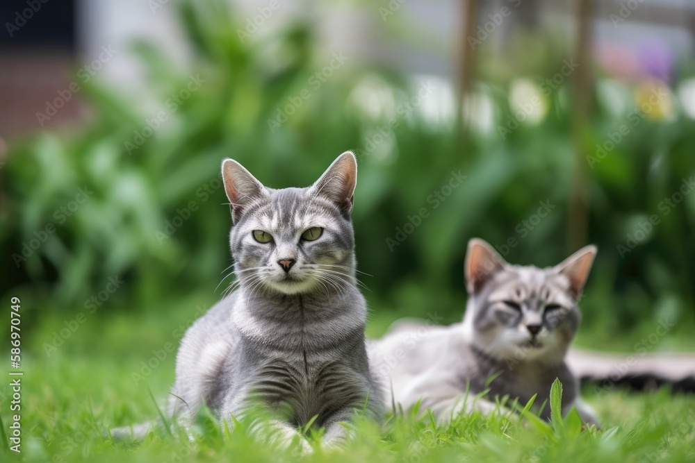 The kitties are relaxing in the garden. Generative AI The kitties are relaxing in the garden. Generative AI