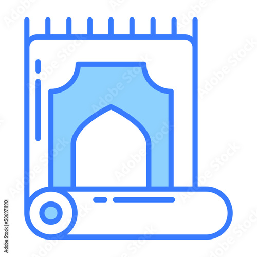 Prayer mat vector design in trendy style, download for premium use