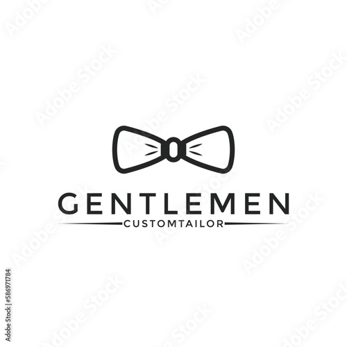 Bow Tie Bowtie Tuxedo Suit Gentleman Fashion Tailor Clothes Classic Logo design