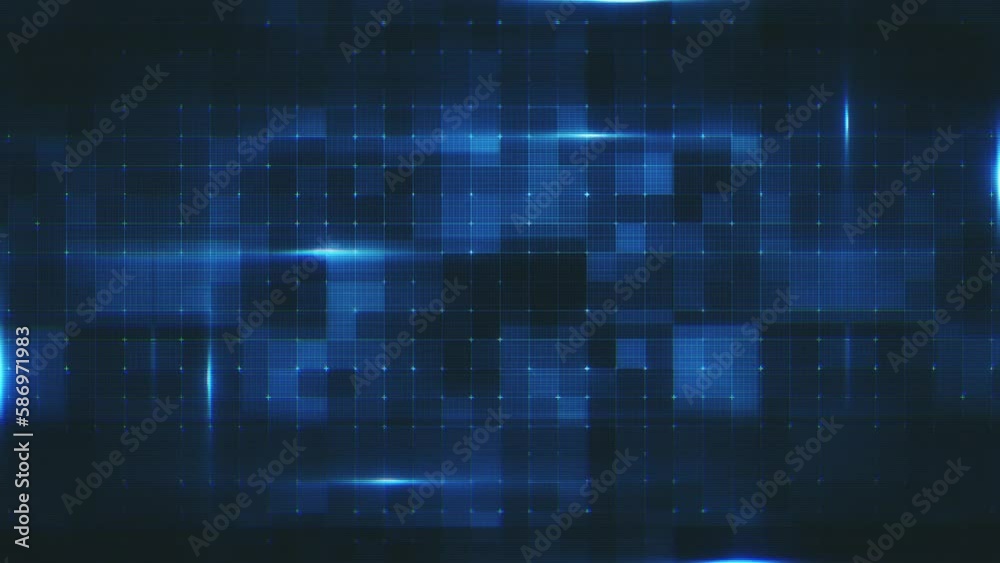 Abstract Digital Data Technology Grid/ 4k animation of an abstract background with digital data technology graphic grid