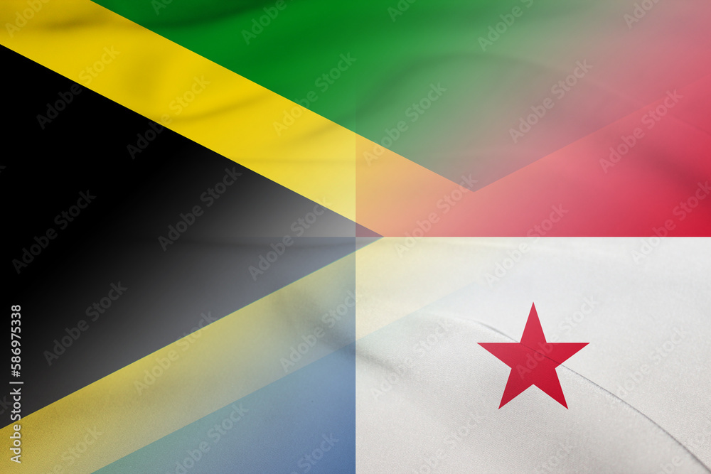 Jamaica and Panama national flag international negotiation PAN JAM