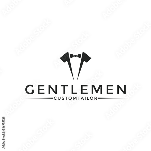 Free Download Bow Tie Bowtie Tuxedo Suit Gentleman Fashion Tailor Clothes Classic Logo design - GFXLoad