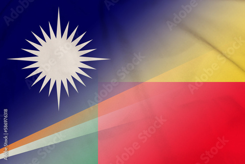 Marshall Islands and Benin official flag international negotiation BEN MHL