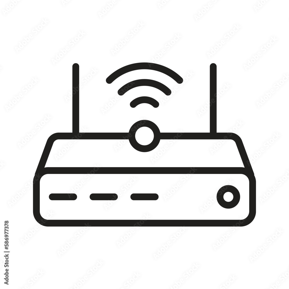 WiFi Router Outline Icons, Modem Icons, Wireless Router Connectivity, Broadband Line, Internet Connection, Access Point Vector Icons WiFi Router Outline Icons, Modem Icons, Wireless Router Connectivity, Broadband Line, Internet Connection, Access Point Vector Icons