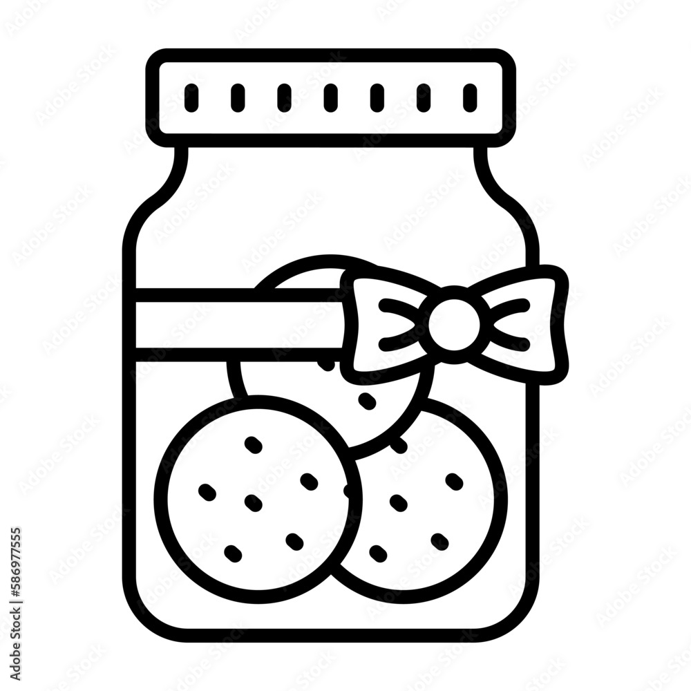 Carefully crafted icon of cookies jar in modern style, easy to use icon Carefully crafted icon of cookies jar in modern style, easy to use icon