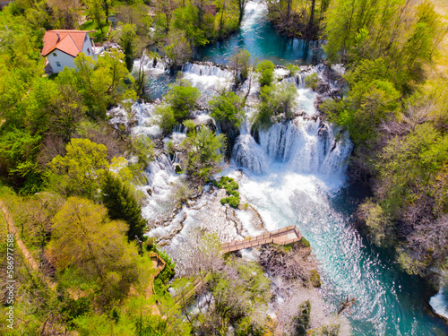 Waterfall In Martin Brod Bosnia And Herzegovina