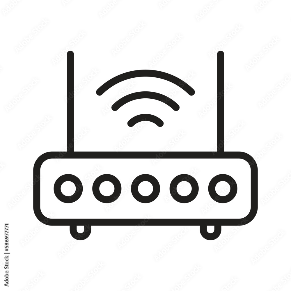 WiFi Router Outline Icons, Modem Icons, Wireless Router Connectivity, Broadband Line, Internet Connection, Access Point Vector Icons WiFi Router Outline Icons, Modem Icons, Wireless Router Connectivity, Broadband Line, Internet Connection, Access Point Vector Icons