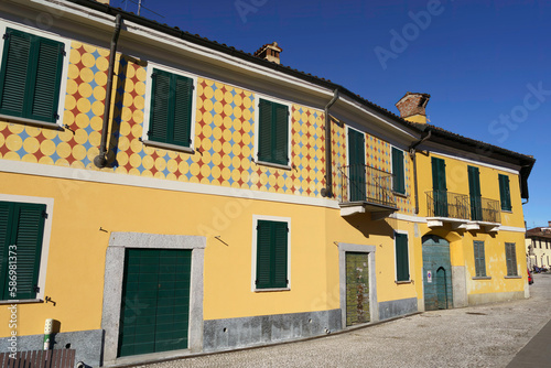 Historic houses in Gaggiano, Milan
